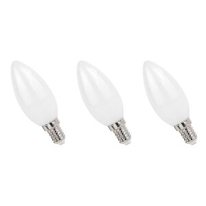 Spectrum LED Lamp E14 1W 230V - 110 Lumen - 4000K Neutraal wit - Natuurlijk licht - Energiezuinig - 3 stuks