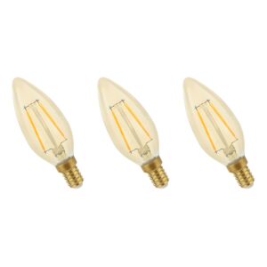 Spectrum LED Lamp E14 2W 230V - 260 Lumen - 2400K Warm wit - Gezellig licht - Energiezuinig - 3 stuks