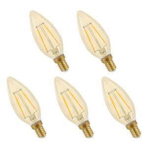 Spectrum LED Lamp E14 2W 230V - 260 Lumen - 2400K Warm wit - Gezellig licht - Energiezuinig - 5 stuks