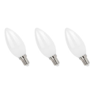 Spectrum LED Lamp E14 5.5W 230V - 650 Lumen - 4000K Neutraal wit - Natuurlijk licht - Energiezuinig - 3 stuks