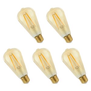 Spectrum LED Lamp E27 2W 230V - 240 Lumen - 2400K Warm wit - Gezellig licht - Energiezuinig - 5 stuks
