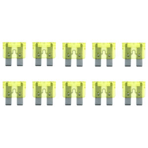 Standaard Auto Steekzekeringen - 20A 32V - Geel - Geschikt voor Auto/Camper/Boot - Per 10 stuk(s)