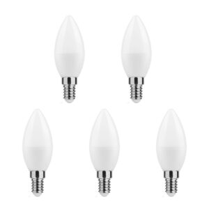 Technik E14 LED Lamp 4.9W - 490lm - 2700K - Warm Wit - LED Kaarslamp B35 - Vervangt 45W Halogeen Gloeilamp - 5 stuks
