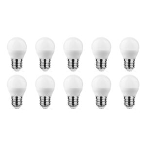 Technik E27 LED Lamp 4.9W - 470lm - 4000K - Neutraal Wit - LED Globe Mini P45 - Vervangt 40W Halogeen Gloeilamp - 10 stuks