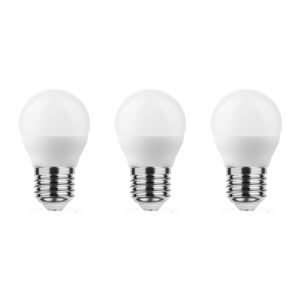 Technik E27 LED Lamp 4.9W - 470lm - 4000K - Neutraal Wit - LED Globe Mini P45 - Vervangt 40W Halogeen Gloeilamp - 3 stuks