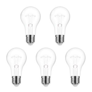 Technik E27 Wolfraam-Gloeilamp Dimbaar 150W - 2700K - Warm Wit - Gloeilamp Globe A70 - 5 stuks