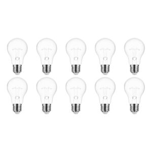 Technik E27 Wolfraam-Gloeilamp Dimbaar 60W - 2700K - Warm Wit - Gloeilamp Globe A55 - 10 stuks
