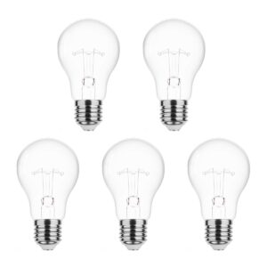 Technik E27 Wolfraam-Gloeilamp Dimbaar 60W - 2700K - Warm Wit - Gloeilamp Globe A55 - 5 stuks