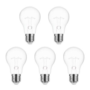 Technik E27 Wolfraam-Gloeilamp Dimbaar 75W - 2700K - Warm Wit - Gloeilamp Globe A55 - 5 stuks