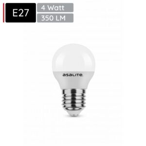 Asalite LED Lamp G45 E27 Fitting - 4W = 30W - 350 Lumen - 3000K Warm Wit Licht - Niet Dimbaar - 220-240V - Energiezuinig