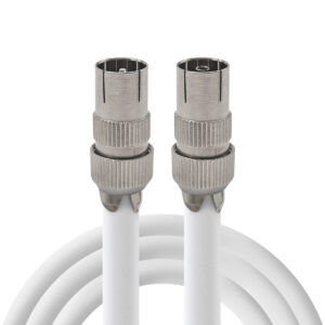 Coaxkabel TV 3 meter - Rechte Male naar Rechte Female - Wit - Stoorsignaalvrij - Handgemaakt