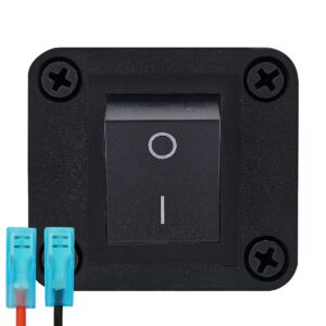 ProRide Wipschakelaar ON-OFF KCD4 - 2 Polig - 250V/16A - Inbouwpaneel 1-voudig - Met aansluitkabel - Zwart