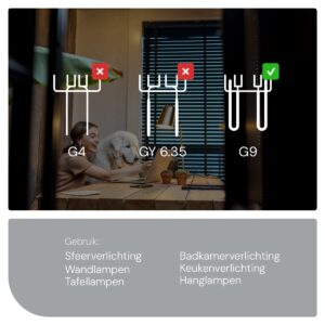 SPL G9 LED Lamp 4.2W Dimbaar - Warm Wit - 550lm - LED Buislamp T18 - 5 Stuks - 2700K - 230 Volt