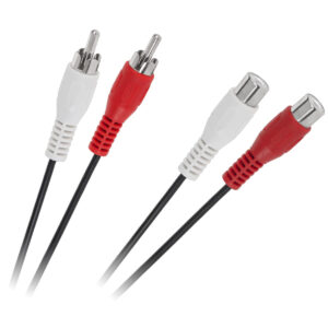 Profile Audio Kabel - L/R (RCA) (m) naar L/R (RCA) (v)  - 1.5m - Zwart