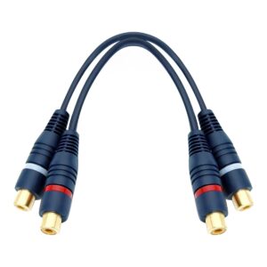 Audio verlengkabel - R/L RCA (v) naar R/L RCA (v) - 0.5m