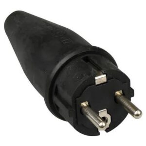 ABL Rubberen stekker + RA - Zwart