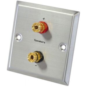 Dynavox Luispreker wandplaat - 1-voudig - Verguld - 86x86mm - Zilver