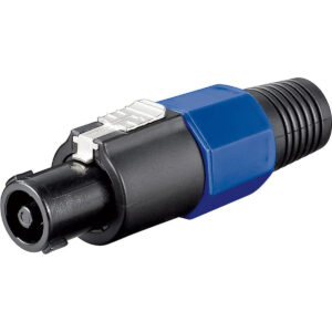 Goobay PA Luidspreker Plug - Speakon Connector (m) - met schroefverbinding en knikbescherming - 4-polig - Zwart