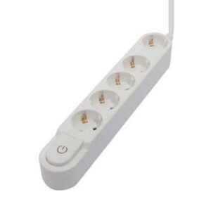 Chacon Stekkerdoos 5-voudig 1.5m - Schakelaar - Wit