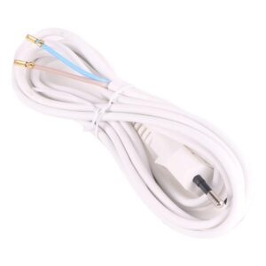 Euro aansluitsnoer 2x0.75 - 2 meter - Wit