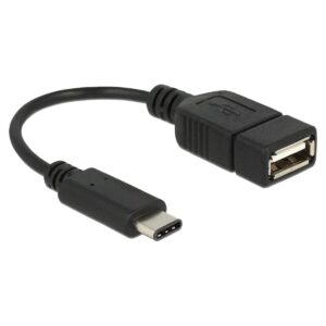 USB Kabel - USB C naar USB A - USB 2.0 - 0.10m - Zwart