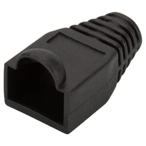Netwerkplug huls voor RJ45 connectoren - kabel tot 6 mm - 10 stuks - Zwart
