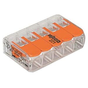 Lasklem 5-voudig 0,2-4,0mm² - Oranje - 5 stuks