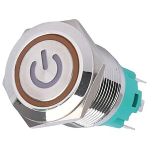 ProRide Metalen drukschakelaar met LED indicatie ON-OFF - ø12mm - SWD - Rond - 5V - Geel