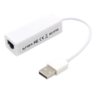 Ethernet Adapter - USB A naar Ethernet - RJ45 - USB 2.0 - 10/100Mbps - Wit