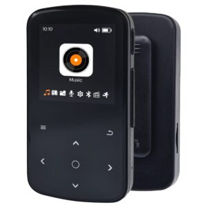 MP3 Speler Bluetooth 128GB - Sport Mp3 met Stappenteller en Clip - Dictafoon - BT 5.2 - 1.5 TFT Screen - BJ-M9 - Zwart