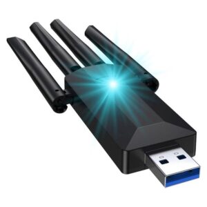 USB Wifi Adapter - 2.4Ghz/5Ghz - 1200Mbps - LA07 - Zwart
