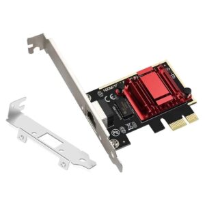 PCIe Gigabit Netwerkkaart - 2.5Gbps - 2500N - Zwart - Geschikt voor Windows 10/11