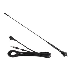 Auto Antenne AM-FM - Rubberen Autoradio Antenne - FM 76~108MHz - 1.37m Kabel - A1 - Zwart