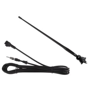 Auto Antenne AM-FM - Flexibel -  Rubberen Autoradio Antenne - FM 76~108MHz - 2.25m Kabel - Zwart