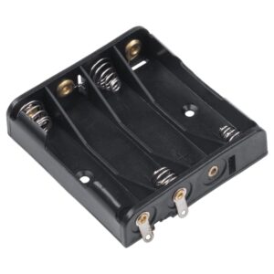 VLTG Batterijhouder 4x AAA - Plat - Zwart