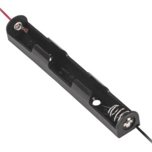 VLTG Batterijhouder 2x AAA - Rechthoek - Zwart