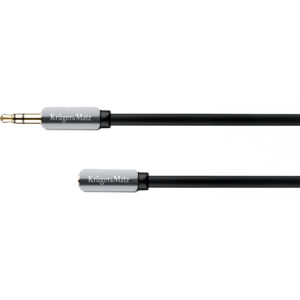 Krüger&Matz Stereo Audio Kabel - 3.5mm Jack (m) naar 3.5mm Jack (V) - 3 meter - Zwart