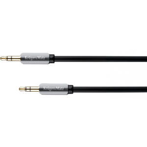 Krüger&Matz Stereo Audio Kabel - 3.5mm Jack (m) naar 3.5mm Jack (m) - 1.5 meter - Zwart