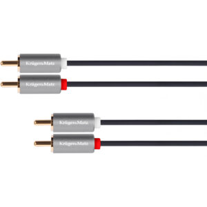 Krüger&Matz Basic Audio Kabel - 2x RCA (m) naar 2x RCA (m) - 3 meter - Zwart