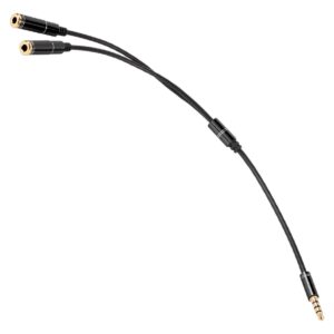 Orbit Electronic Audio Kabel - 3.5mm Jack (m) naar 2x 3.5mm Jack (v) - MIC/Koptelefoon - 0.20m - Zwart