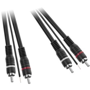 Orbit Electronic Audio + Remote kabel - L/R (RCA) (m) naar L/R (RCA) (m)  - 5m - Zwart