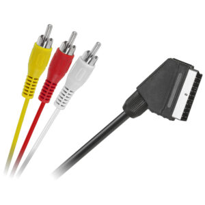 Orbit Electronic Audio/Video Kabel - 3x RCA (m) naar SCART (m) - 1.5m - Zwart