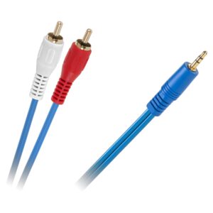 Orbit Electronic Audio Kabel - L/R (RCA) (m) naar 3.5mm Jack (m)  - 1.8m - Blauw