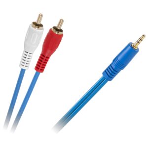 Orbit Electronic Audio Kabel - L/R (RCA) (m) naar 3.5mm Jack (m)  - 5m - Blauw