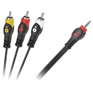 Orbit Electronic Audio/Video Kabel - 3x RCA (m) naar 3.5mm Jack (m) - 1.5m - Zwart