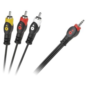 Orbit Electronic Audio/Video Kabel - 3x RCA (m) naar 3.5mm Jack (m) - 3m - Zwart