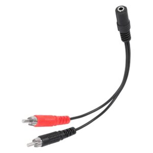 Orbit Electronic Audio Kabel - L/R (RCA) (m) naar 3.5mm Jack (v)  - 0.20m - Zwart