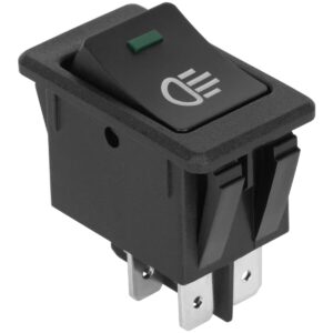 ProRide Auto Mistlamp Schakelaar OFF-ON - 35A 12V - 4-Pins - Met Opdruk - Groen Indicatielampje