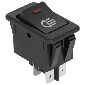 ProRide Auto Mistlamp Schakelaar OFF-ON - 35A 12V - 4-Pins - Met Opdruk - Rood Indicatielampje