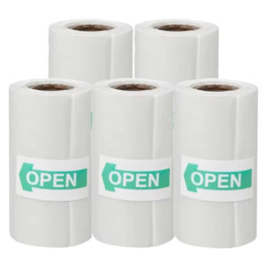 Navulling Mini Pocket Printer - Thermisch Sticker - 57x3m - 5x Rollen - Semi-Transparant